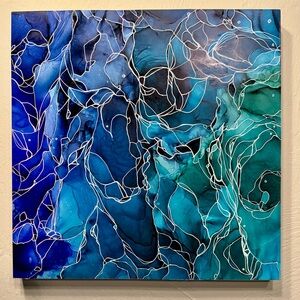 “Frequency” 12x12 on Cradle Board. Original Art by Nina Juniper.